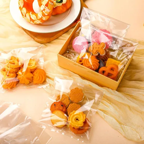 Miniatura 4 de Yexiya 200 unidades de bolsas de galletas con cierre térmico de 4 x 6" Bolsas de celofán transparentes de borde plano para chocolate, caramelos