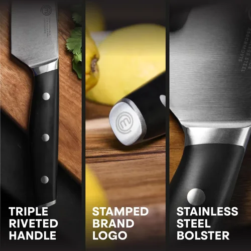 Miniatura 4 de MasterChef - Juego de cuchillos de chef con bolsa, juego de rollo de cuchillos con 5 cuchillos de cocina de calidad profesional para cocina precisa