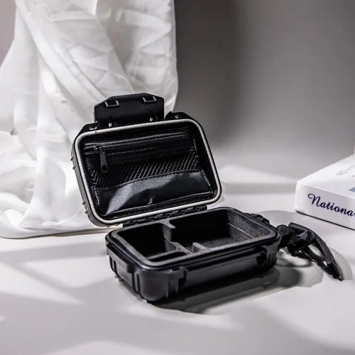 Miniatura 3 de Kiwi Ears SONICAP - Funda rígida impermeable para IEM, caja de almacenamiento protectora portátil con bolsillo de malla extraíble, estuche compacto