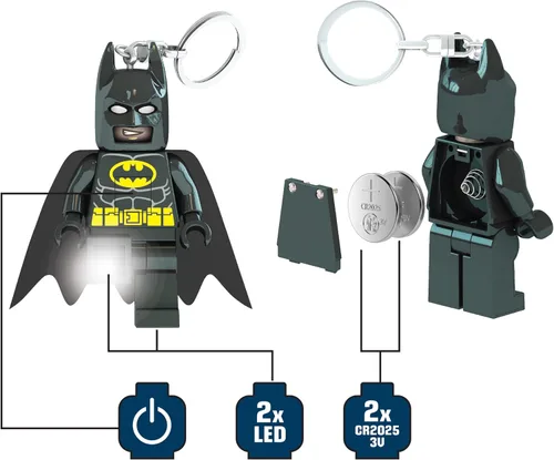 Miniatura 15 de LEGO DC Super Heroes - Llavero de luz – The Flash (KE65H), figura grande de 3 pulgadas de alto, colgante de bolsa, accesorio