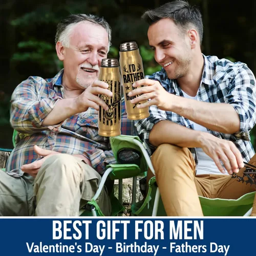 Miniatura 6 de Regalos de caza para hombres – Divertido vaso de 17 onzas con tapa, diseño de I'd Rather Be Hunting (I'd Rather Be Hunting Design), regalo único
