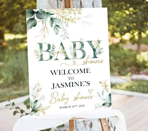 Miniatura 3 de Letrero personalizado con texto en inglés «A Little Cutie Is On The Way» para baby shower, lienzo o tablero estriado, decoración de baby shower