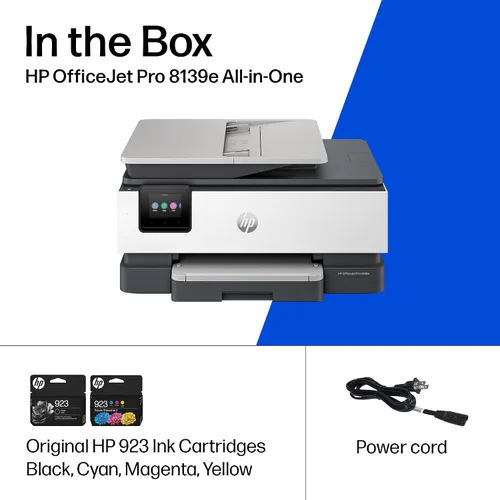 Miniatura 9 de HP OfficeJet Pro 8139e Impresora inalámbrica de inyección de tinta todo en uno, impresión, escaneo, copia, fax, ADF, impresión dúplex mejor