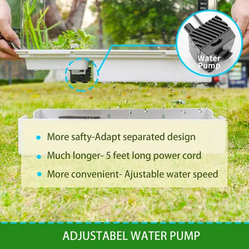 Miniatura 4 de Tanque de tortuga acrílico resistente a los arañazos (15.7 x 11.8 x 10 pulgadas) con filtro de agua, hábitat duradero para reptiles para mascotas