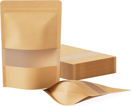 Miniatura 12 de FireKylin 100 bolsas resellables, bolsas de papel con ventana mate para pequeñas empresas, cremallera y bolsas sellables con calor para embalaje