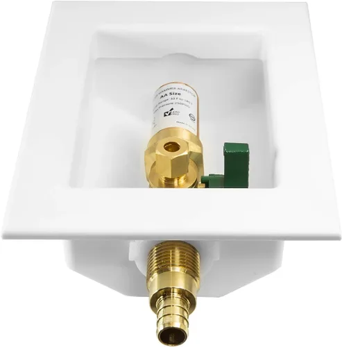 Miniatura 7 de EFIELD Caja de Salida Pre-Ensamblada para Máquina de Hielo Pex, Crimpado de 1,27 cm Pex F1807 con Válvula de Bola de 1/4 de Vuelta Instalada