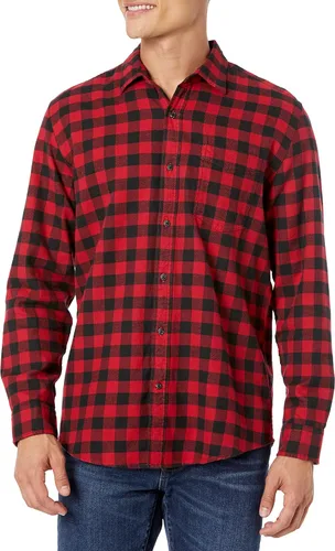 Tienda Essentials - Camisa de franela de manga larga para hombre (disponible en tallas grandes y altas)