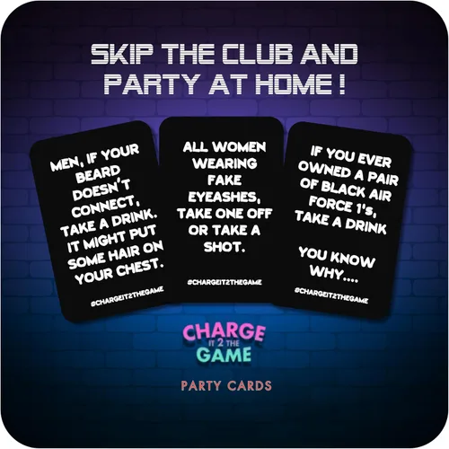 Miniatura 2 de Charge It 2 The Game Drinking Cards Juego de fiesta para adultos de 90 cartas para despedidas de soltera, cumpleaños 21 y diversión nocturna
