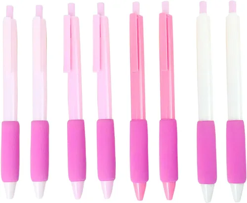 Miniatura 12 de 8 bolígrafos retráctiles estéticos de gel, bolígrafos de escritura de tinta con punta fina suave de 0.020 in, bolígrafos de impresión novedosos