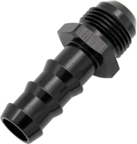 Miniatura 20 de Negro recto aluminio 4AN macho Flare a 1/4 "(6.3mm) Barb Push Hose Barb Fitting Adapter