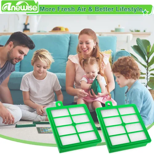 Miniatura 7 de Anewise Filtro Hepa para Electrolux Harmony Oxygen EL4335A H12 EL6985 EL012B EL012W EL6988 EL5010 HF12 HF1 Filtros verticales/recipientes de vacío