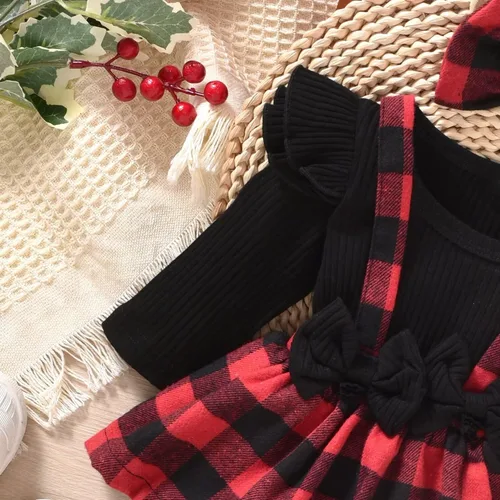 Miniatura 136 de Unutiylo Ropa de bebé recién nacida prematura con tirantes, traje de otoño e invierno, traje de manga larga con volantes
