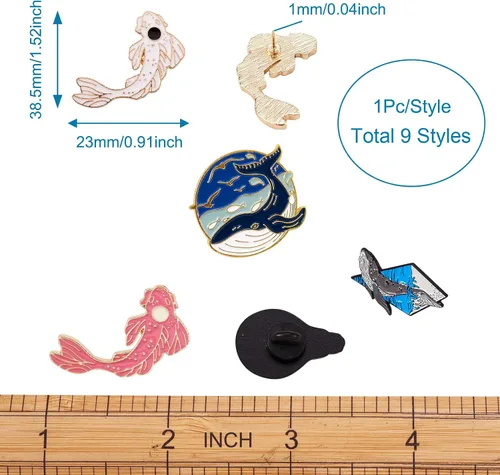 Miniatura 167 de Pandahall - Broches esmaltados de aleación con varios temas, broche de solapa, juego de pines esmaltados