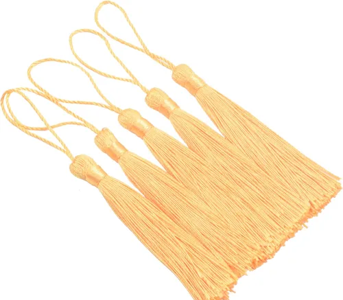Miniatura 13 de KONMAY, borlas pequeñas y suaves, con bucles para proyectos de bricolaje, hechas a mano, sedosas, de 3.5 pulgadas, 20