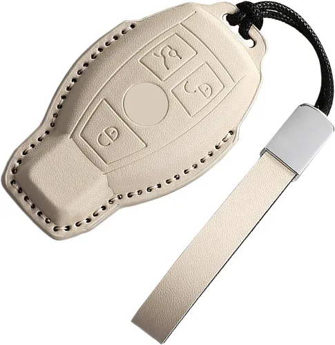 Miniatura 30 de para Mercedes-Benz Funda para llavero, Funda para llavero Mercedes C E M S CLS CLK GLK GLC G AMG Accesorios para llavero de cuero Funda protectora