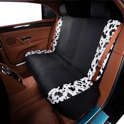 Miniatura 6 de Flying Banner Fundas para asientos de coche con protección impermeable de piel sintética con fibra de carbono para asientos delanteros y traseros