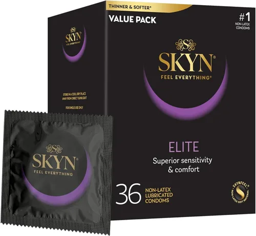 Miniatura 21 de SKYN Elite - Preservativos grandes – 36 unidades – Condones ultrafinos, lubricados sin látex, más largos y anchos para un ajuste más cómodo