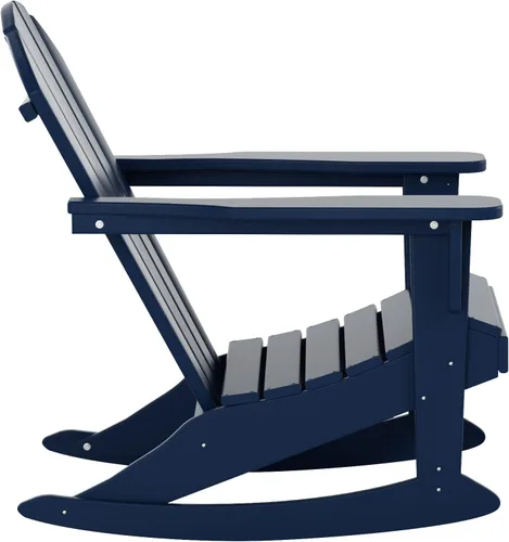 Miniatura 178 de WestinTrends Silla mecedora Malibu de poliéster para exterior/patio Adirondack, Negra