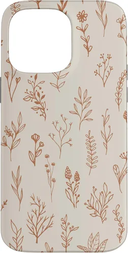 Miniatura 21 de Cute Beige Brown Wildflower Aesthetic Flower Pattern Case for iPhone 17