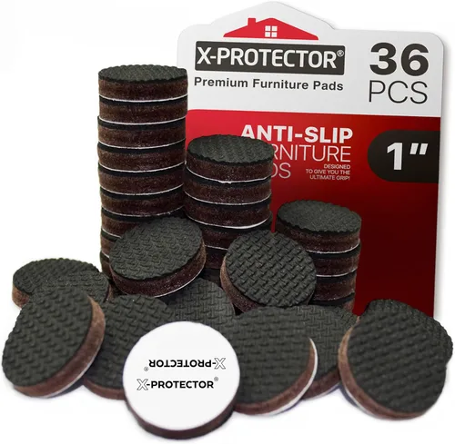 Miniatura 8 de Almohadillas antideslizantes X-Protector para muebles, 8 unidades de 1 1/2 pulgadas, pinzas de muebles de primera calidad, patas de goma