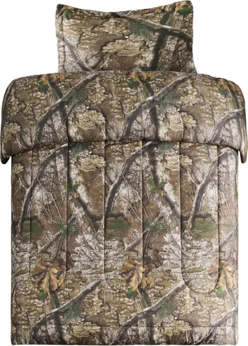 VISI-ONE Realtree APX Camo Juego de edredón individual de 2 piezas – Ropa de cama ligera para todas las estaciones para niños, niños pequeños,