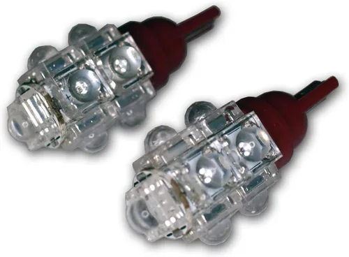 Miniatura 2 de LEDTL-T10-R9 - Bombillas LED de luz trasera T10 cuña, 9 flujos LED rojos, juego de 2 piezas