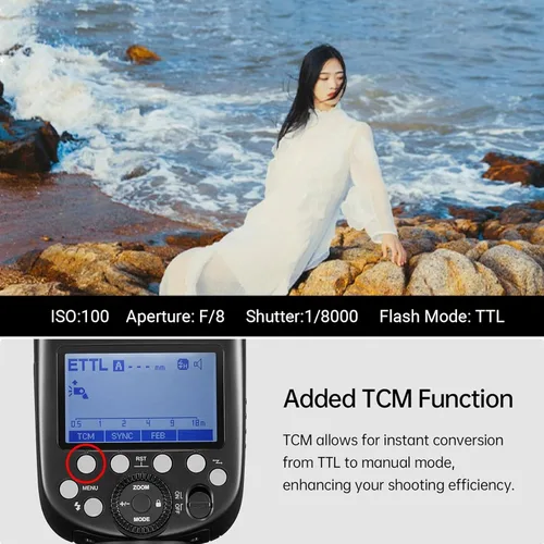 Miniatura 5 de Godox TT685II TT685II-C Flash para Canon, Flash externo inalámbrico 2.4G Speedlite 1/8000s HSS, conversión instantánea TCM, bloqueo de liberación