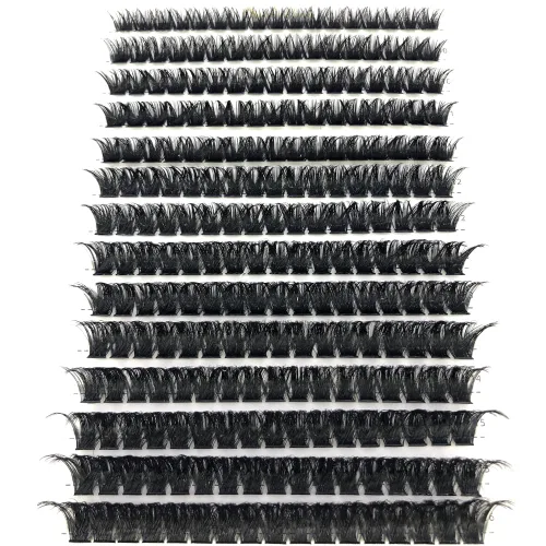 Miniatura 6 de 30D/40D/50D/60D/80D Pestañas de visón 280 Paquetes Extensión de pestañas naturales 3D Rusia Volumen Individual Pestañas en racimo Maquillaje