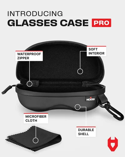 Miniatura 3 de NoCry Gafas de seguridad tintadas con lentes envolventes antiarañazos, protección UV400 y funda de seguridad resistente al agua con clip, funda