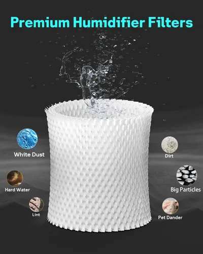 Miniatura 5 de Leemone Paquete de 6 Filtros de Reemplazo para Humidificador de Cama Compatible con Humidificadores de Cama con Dosel y de Guardería, Hecho