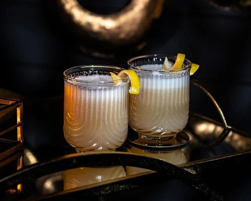 Miniatura 5 de GLASSIQUE CADEAU Vasos de cóctel vintage Art Deco Lowball Gatsby Juego de 4 vasos dobles antiguos de 13 onzas para beber whisky clásico, ginebra