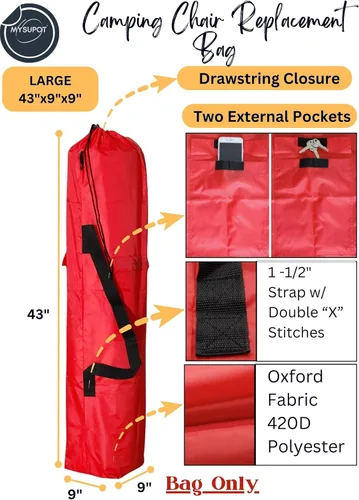 Miniatura 3 de Bolsa de repuesto para silla de camping plegable, silla de campamento portátil, hamaca, esterilla de yoga, paraguas, tiendas de campaña, trípodes