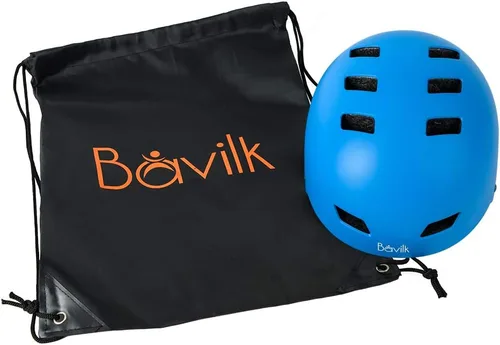 Miniatura 6 de Casco de bicicleta en 3 tallas para adolescentes, niños, jóvenes, adultos, Bavilk Casco de monopatín ajustable multideporte para bicicleta, Azul mate