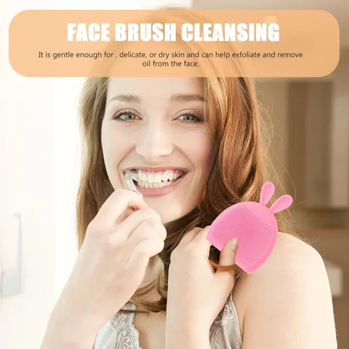 Miniatura 3 de FOMIYES 4pcs Paw Lovely Cartoon Massage Scrubby Face Bunny Silicone Pad Shape Rabbit Scrub Cat Tool Removing Facial Exfoliator for Cleansing