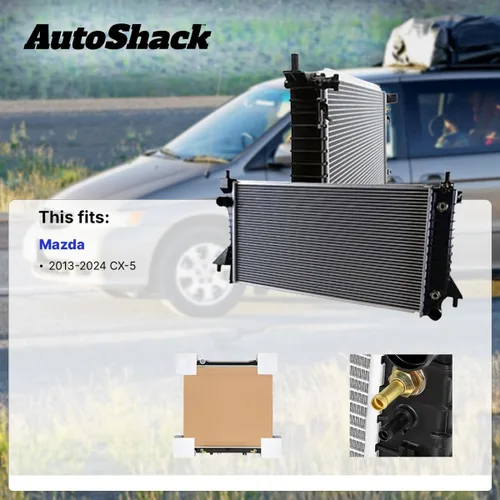 Miniatura 2 de Autoshack - Radiador compatible con Mazda, CX-5 2013-2024, L4 2.0L 2.2L 2.5L