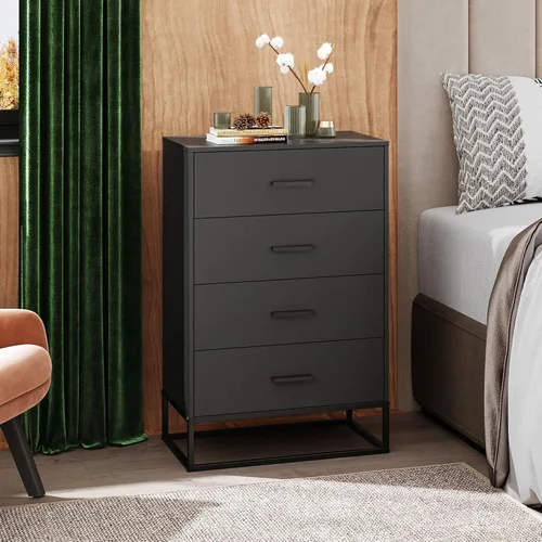Miniatura 7 de WLIVE Wood Dresser for Bedroom, Wide Chest of Drawers with Metal Handle for Living Room, Hallway