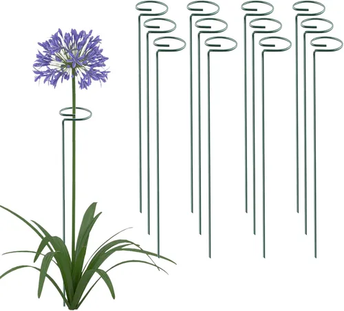 Thealyn Paquete de 20 aros de soporte para plantas de 18 pulgadas, para jardín, de un solo tallo, para flores, orquídeas, tomates, peonía, lirio, 18