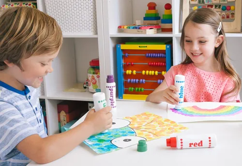 Miniatura 4 de Do A Dot Art, marcadores de puntos lavables con aroma a fruta para niños y niños pequeños, juego educativo de 6 unidades, el marcador de puntos