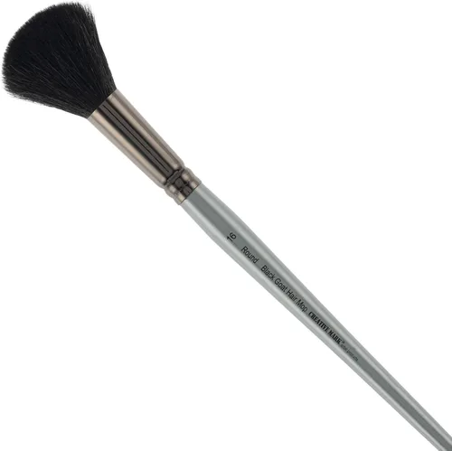 Miniatura 25 de Creative Mark Cepillo para mopa de pelo de cabra – Juego de 2, pelo de cabra natural ovalado de 1/2 pulgada para acuarela, aceite, acrílico y mezcla