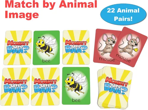 Miniatura 2 de Monkey Says Baa? - Juego de emparejamiento de animales para niños de 4 años en adelante Divertidas actividades de aprendizaje preescolar
