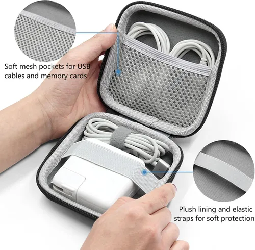 Miniatura 5 de Estuche Cargador para Macbook, Bolsa Organizadora Electrónica Portátil, Bolsa de Almacenamiento de Viaje para Accesorios de Laptop, Adaptador