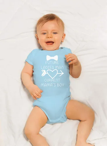 Miniatura 4 de Future Ladies Man Current Mama's Boy Body Divertido Traje Infantil Cómodo Ropa de Bebé Niño