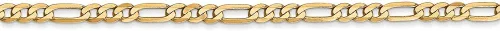 Miniatura 2 de Black Bow Jewelry - Pulsera y tobillera de cadena de Figaro de oro amarillo de 14 quilates