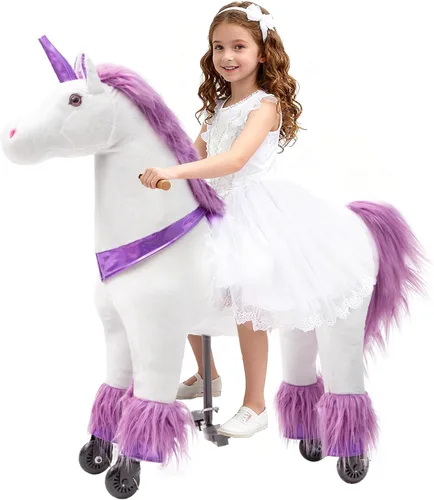 Paseo en unicornio en juguetes, Paseo en unicornio para niñas de 6 años hasta adultas, Paseo en unicornio en juguetes, Unicornio mecánico de peluche
