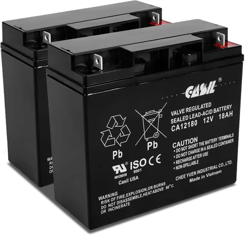 Miniatura 7 de Casil Terminal de batería recargable SLA AGM de 12V 18Ah, tuerca y perno (NB), reemplazo EXP12180 ML18-12 UB12180 FM12180 TL1218 6fm18