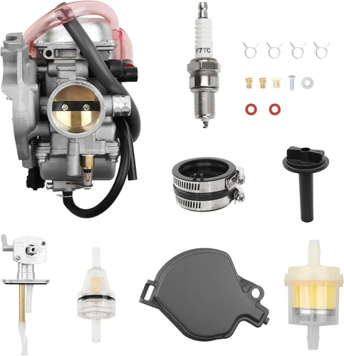 Miniatura 9 de Carburador KVF360 compatible con Kawasaki Prairie 360 2003-2013 KVF 360 KVF360A KVF360B KVF360C sustituye a carbohidratos # 15003-1686