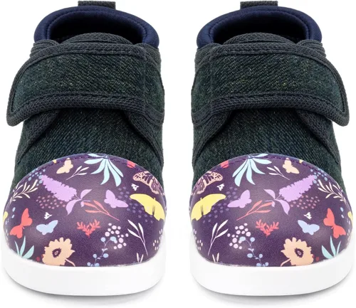 Miniatura 2 de ikiki Zapatillas deportivas para niños pequeños y niños pequeños. Tenis de ajuste espacioso. Nota no chirriantes, puntera y talón de cuero vegano
