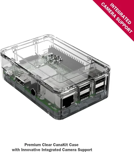 Miniatura 3 de CanaKit Raspberry Pi 3 B+ (B Plus) con estuche Premium transparente y fuente de alimentación de 2.5A