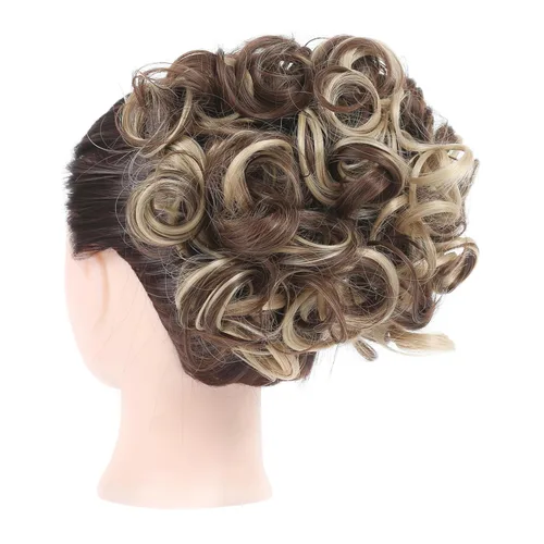 Miniatura 5 de Elaine Peines de moño desordenado, extensión de moño, extensión de moño grueso, con clip, coleteros para mujer