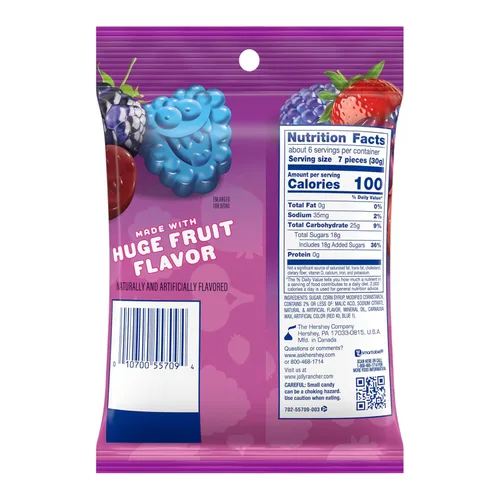 Miniatura 2 de JOLLY RANCHER Gummies Very Berry Dulces con Sabor a Fruta, Bolsa de 6.5 onzas